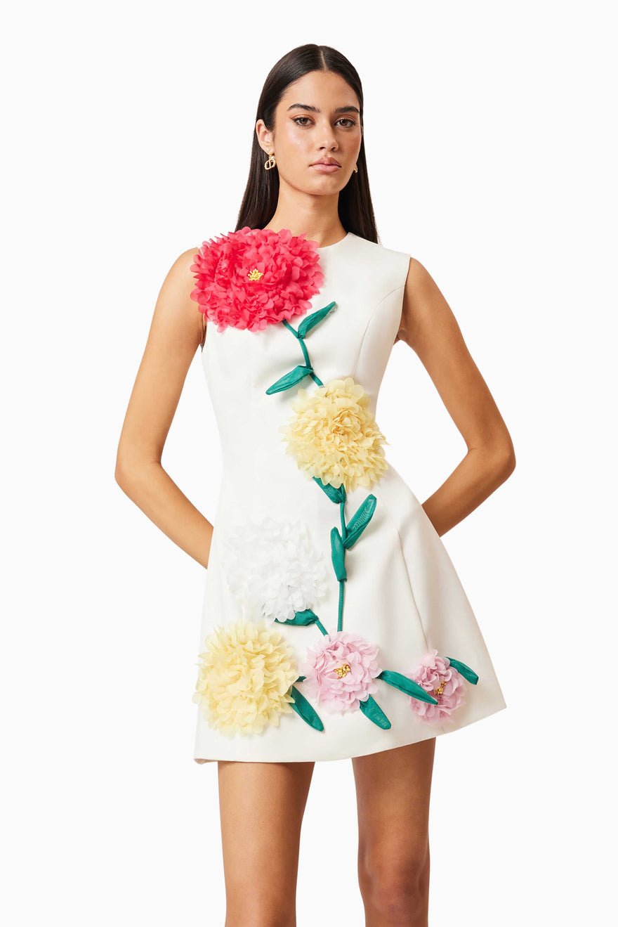 Elliatt Buttercup Mini Dress - Ivory photo 4