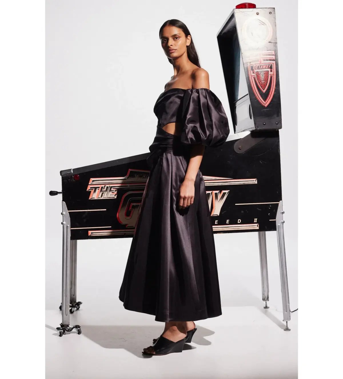 Alemais Regent Noir Gown Black Floral Size AU 16 photo 2