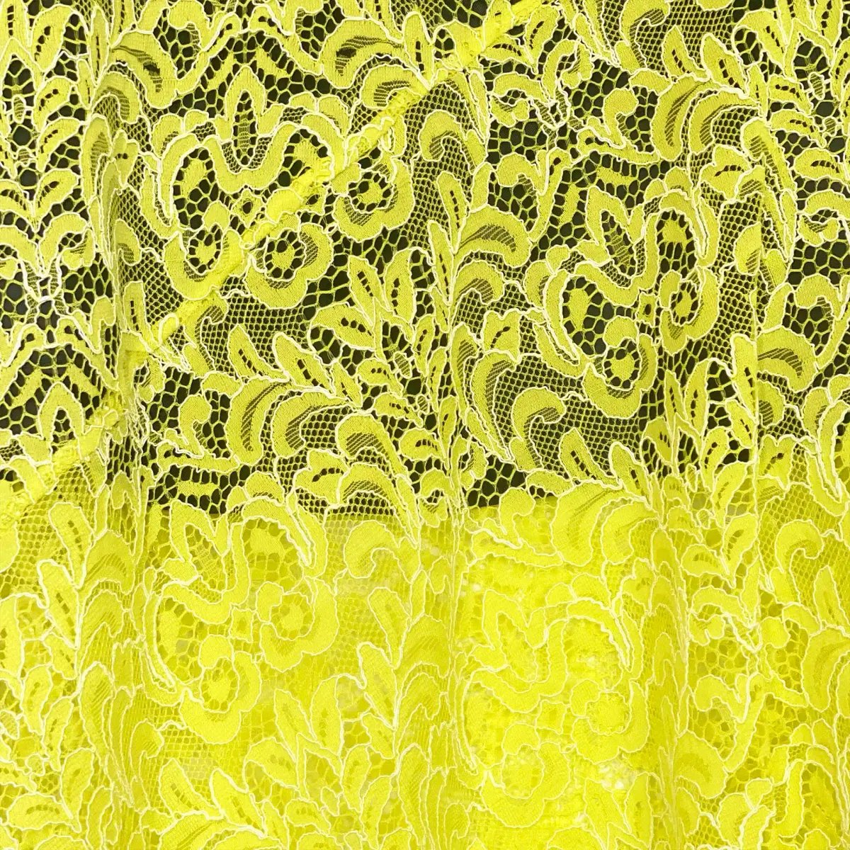 Marques Almeida Lace Layered Midi Skirt Yellow Black Size 10 photo 7