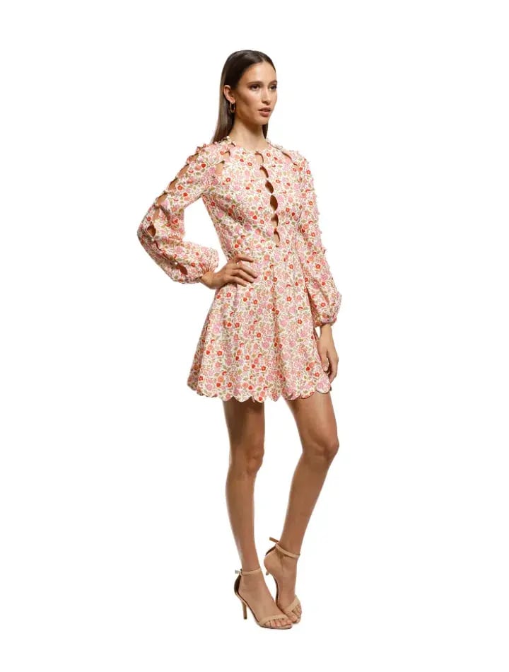 Zimmermann Goldie Scallop Short Dress Floral Size 1 / AU 10 photo 2