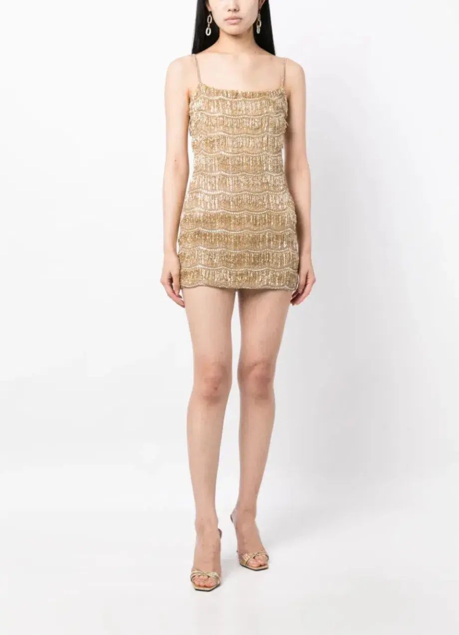 Rachel Gilbert Sadie Mini Dress Gold Size 2 / AU 10 photo 3