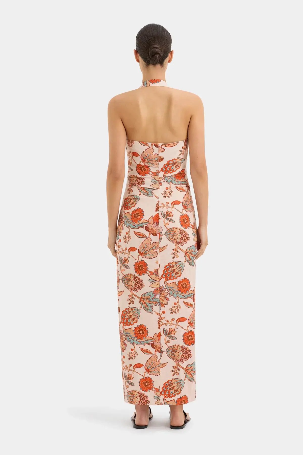 Sir The Label Noemi Halter Midi Dress Floral Size 1/Au 8 photo 3