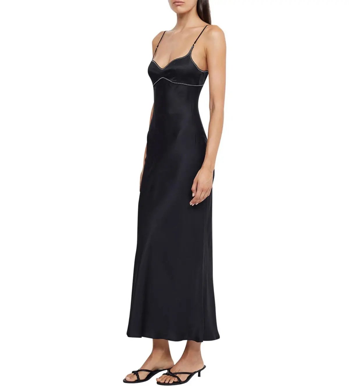 Bec & Bridge Emery Midi Dress Black/Ivory Size AU 8 photo 2