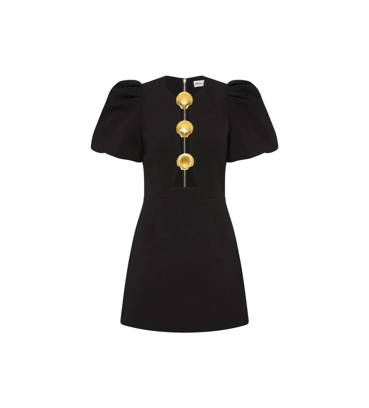 Rebecca Vallance Sirene Puff Sleeve Mini Dress Black Size 8 photo 3