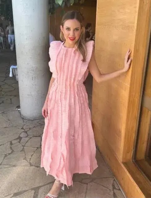 AJE - Hybrid Midi Dress Rose Pink - Size AU 16 photo 3