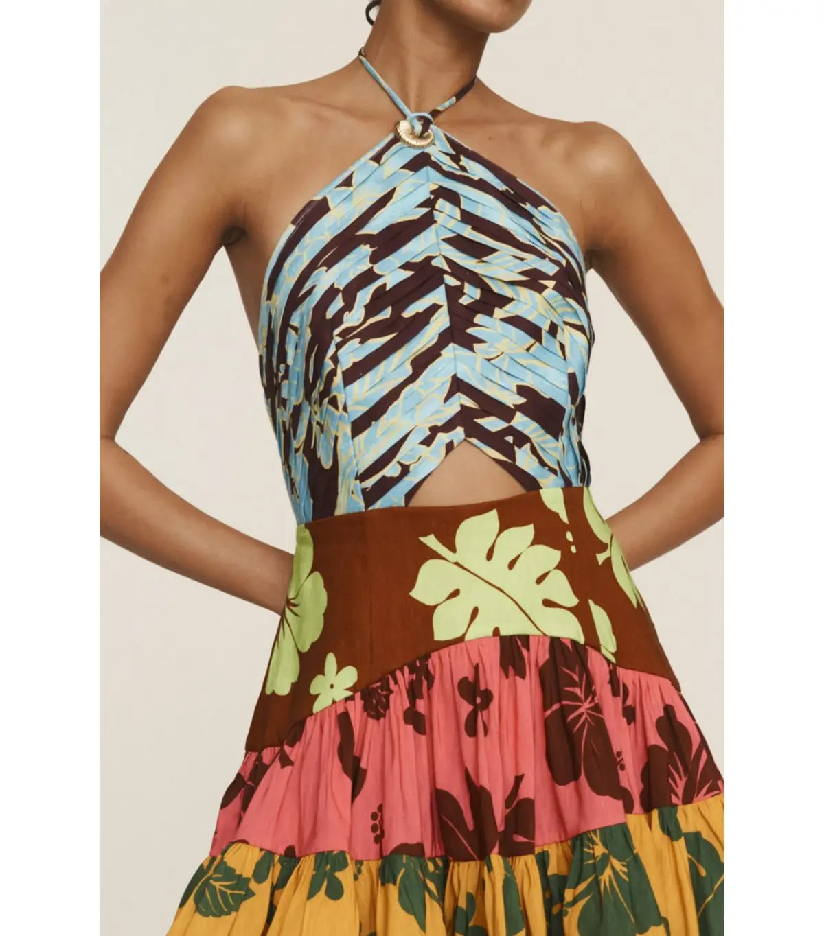 Alemais Poppy Spliced Mini Dress Multi Size AU 6 photo 2