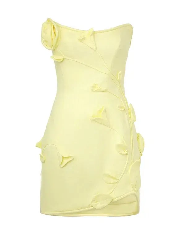 Zimmermann Matchmaker Rose Mini Dress Lemon Size 0/Au 8 photo 2