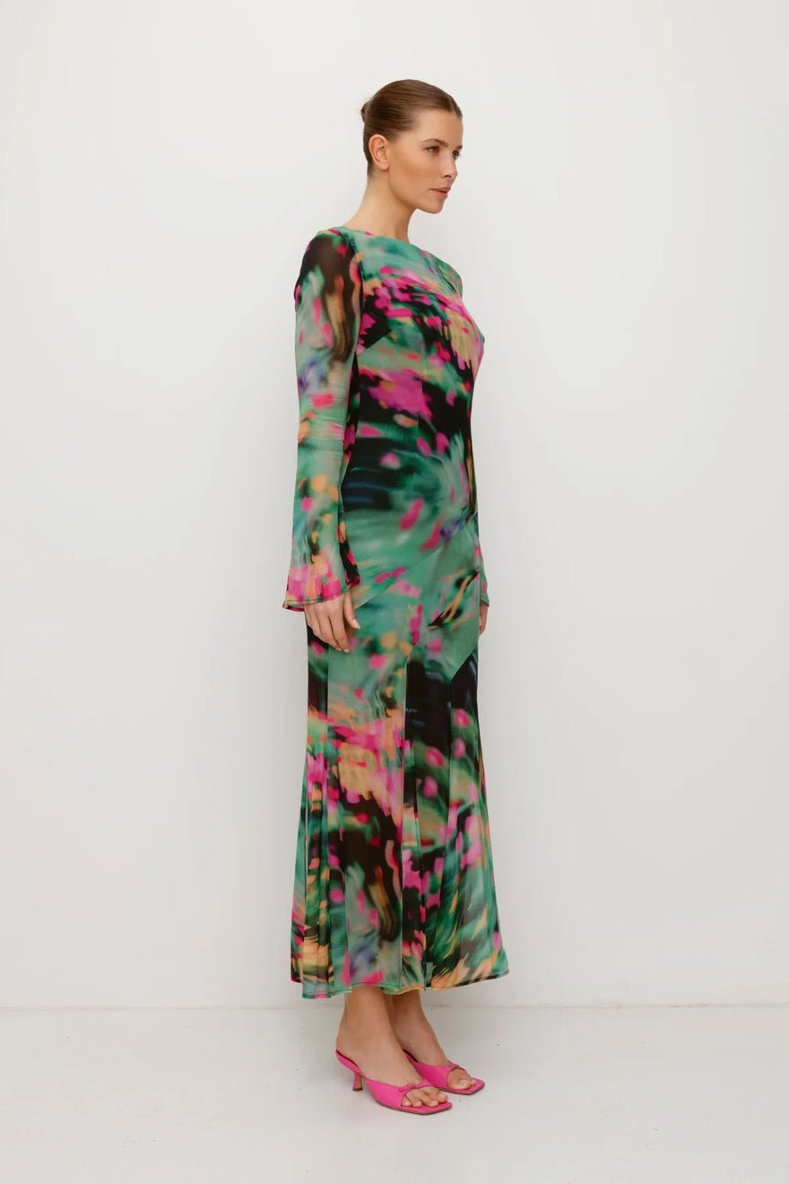 The Wolf Gang Giselle Maxi Dress - Verde Blur photo 3