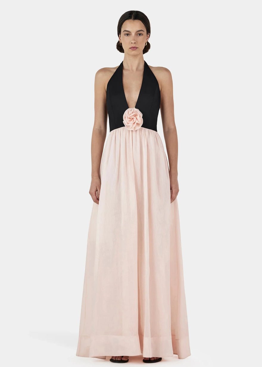 Hansen And Gretel Calla Maxi Dress Black/pink photo 4