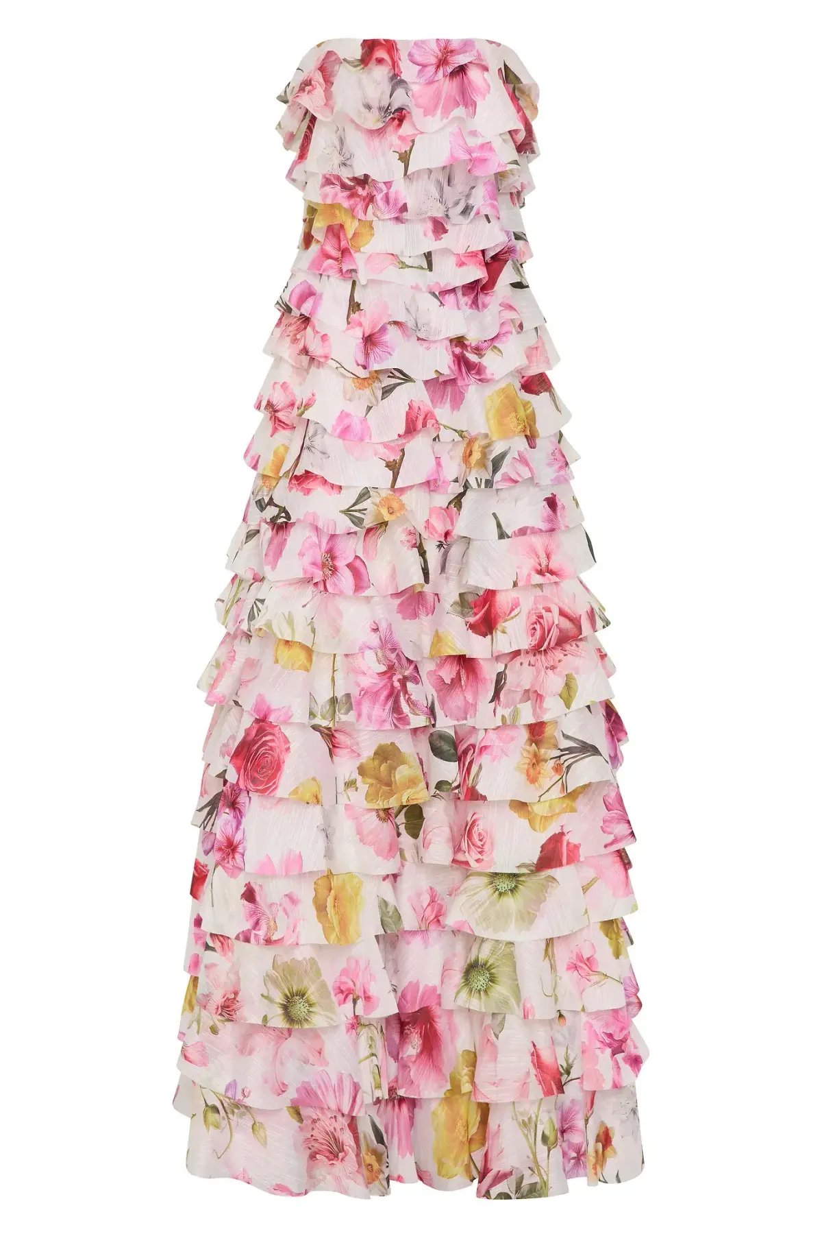 Aje Fleur Pleated Gown Collage Floral  Size 14 photo 4