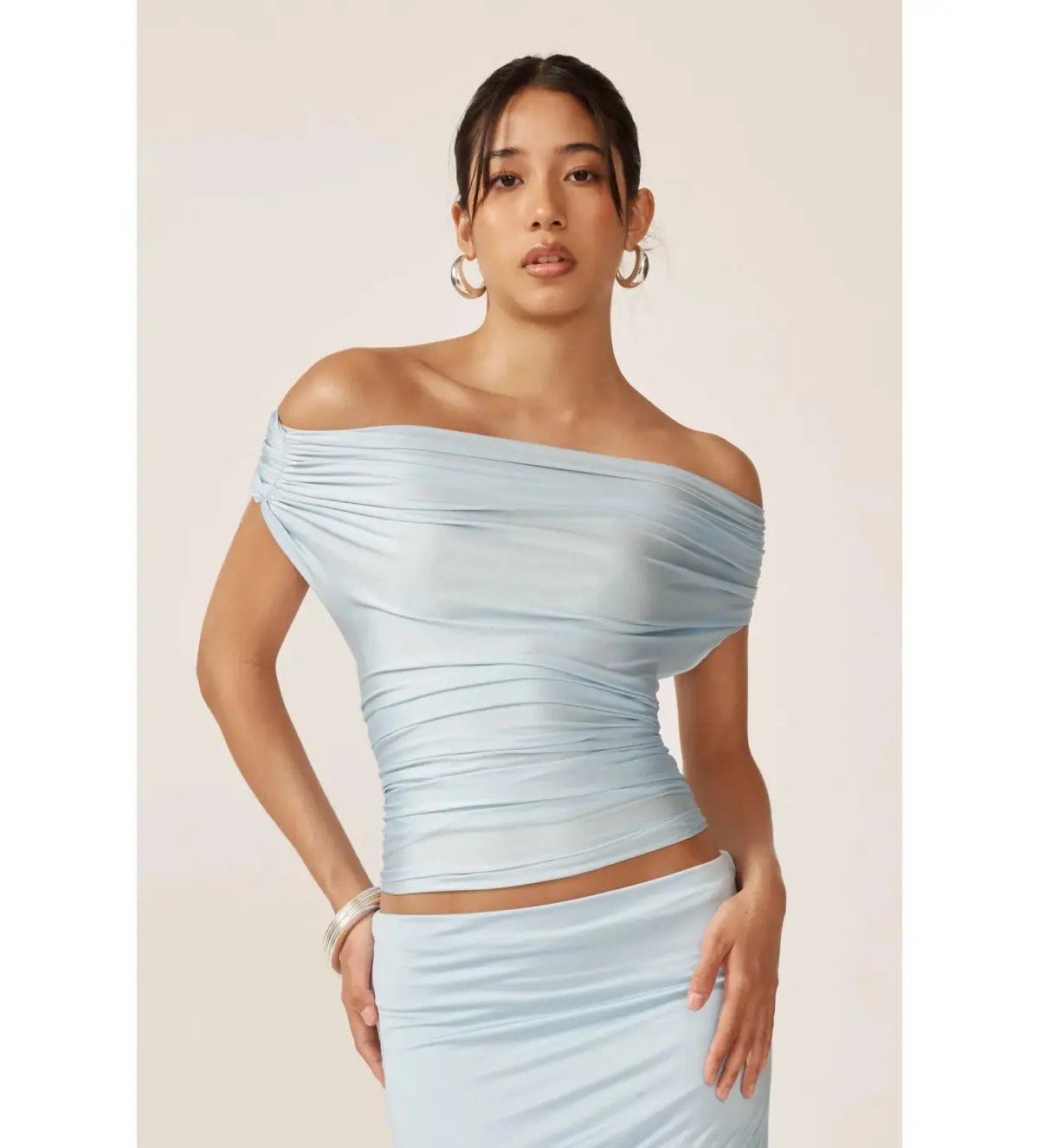Ance Gria Grace Top & Skirt Set in Sky Blue Size AU 10 photo 4