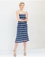 Keepsake the label Midi Dress Navy Blue Size 8 photo 2