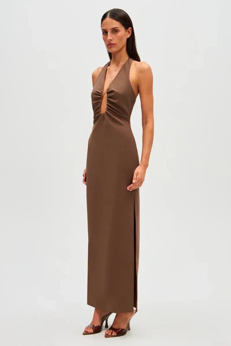 Misha Alusia Dress Mink Midi Size 8 photo 4