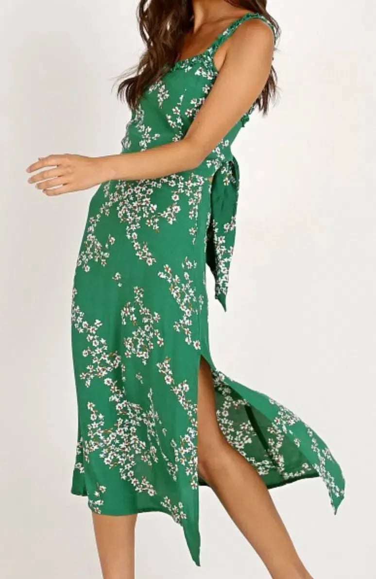 Faithfull the Brand Gizelle Dress Green Size 8 photo 3
