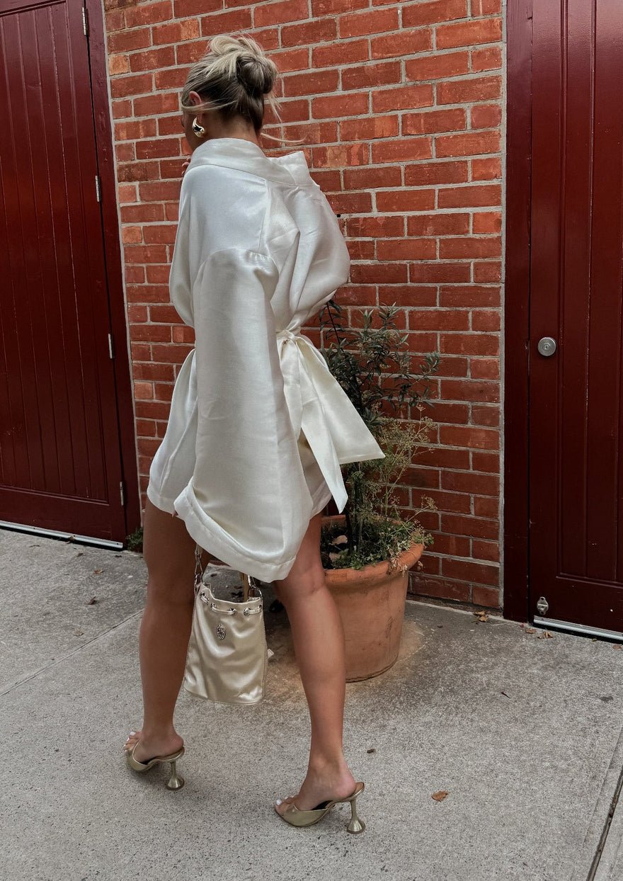Khirzad Femme Rio Nina Robe Dress, Ivory photo 4