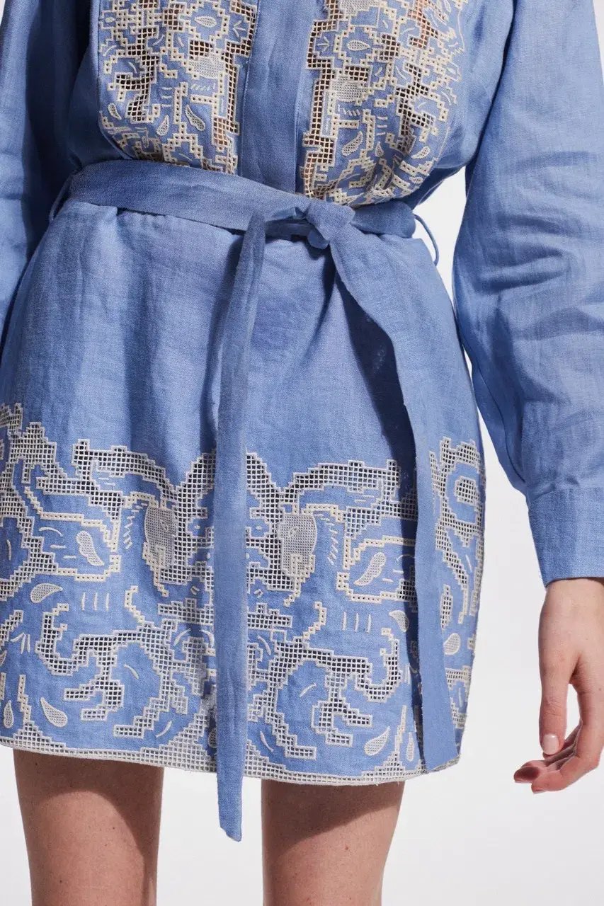 Alemais Arion Mini Dress Cornflower Blue Size AU 10 photo 12