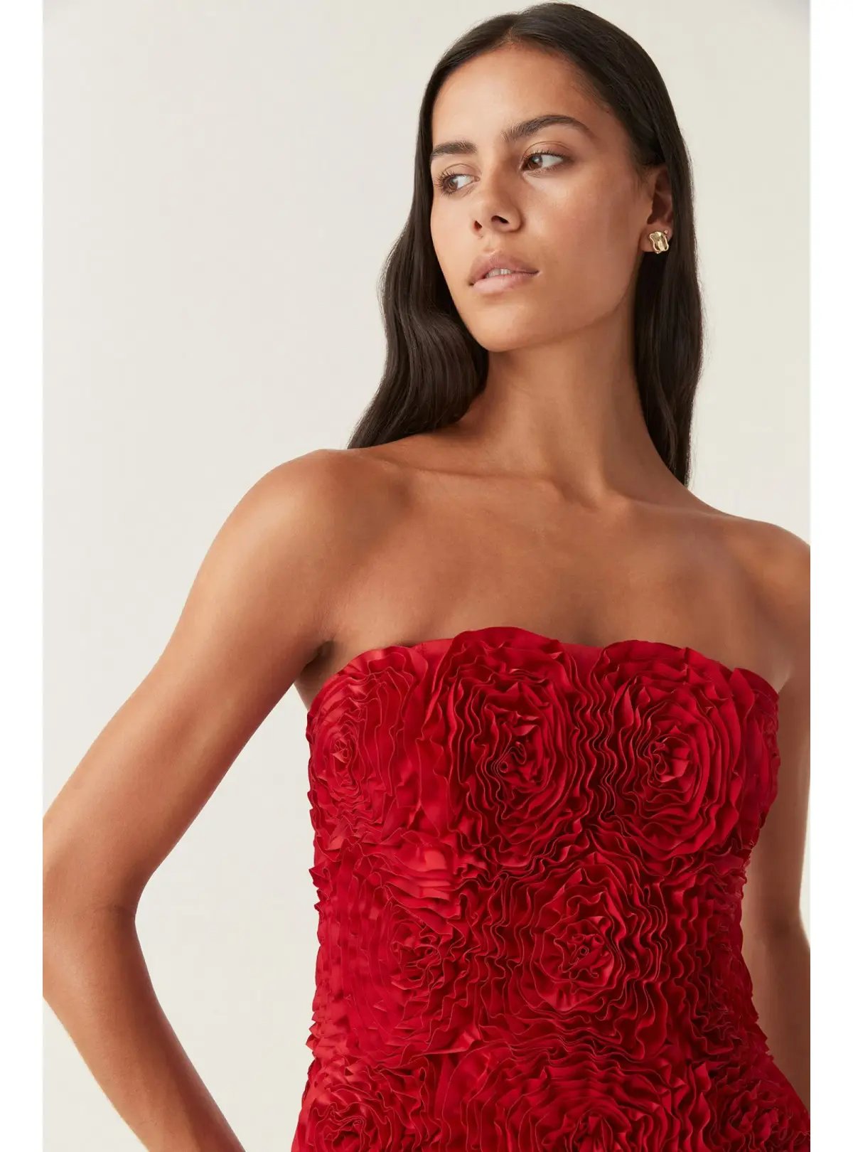 Aje Gazer Rosette Mini Dress Scarlet Red Size AU 6 photo 2