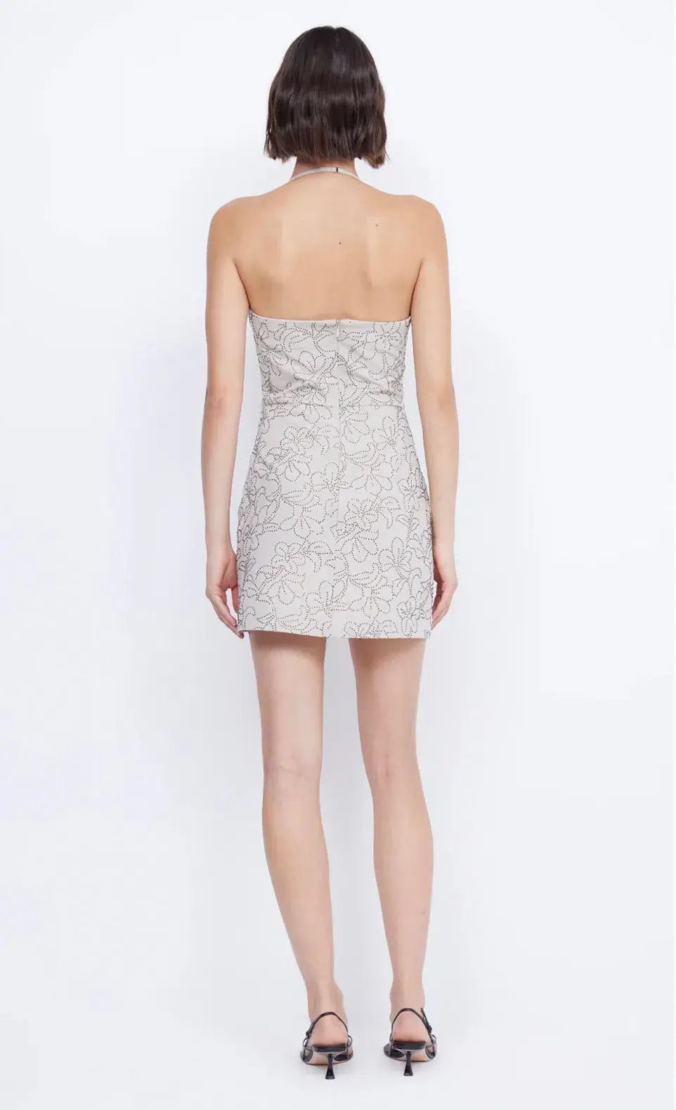 Bec & Bridge Elaine Halter Mini Dress Bone Size 8 photo 3