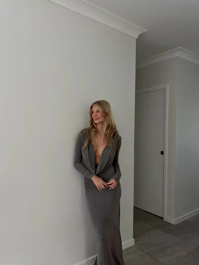 Arcina Ori Jen Maxi Dress Metallic Grey S / AU 8 photo 5