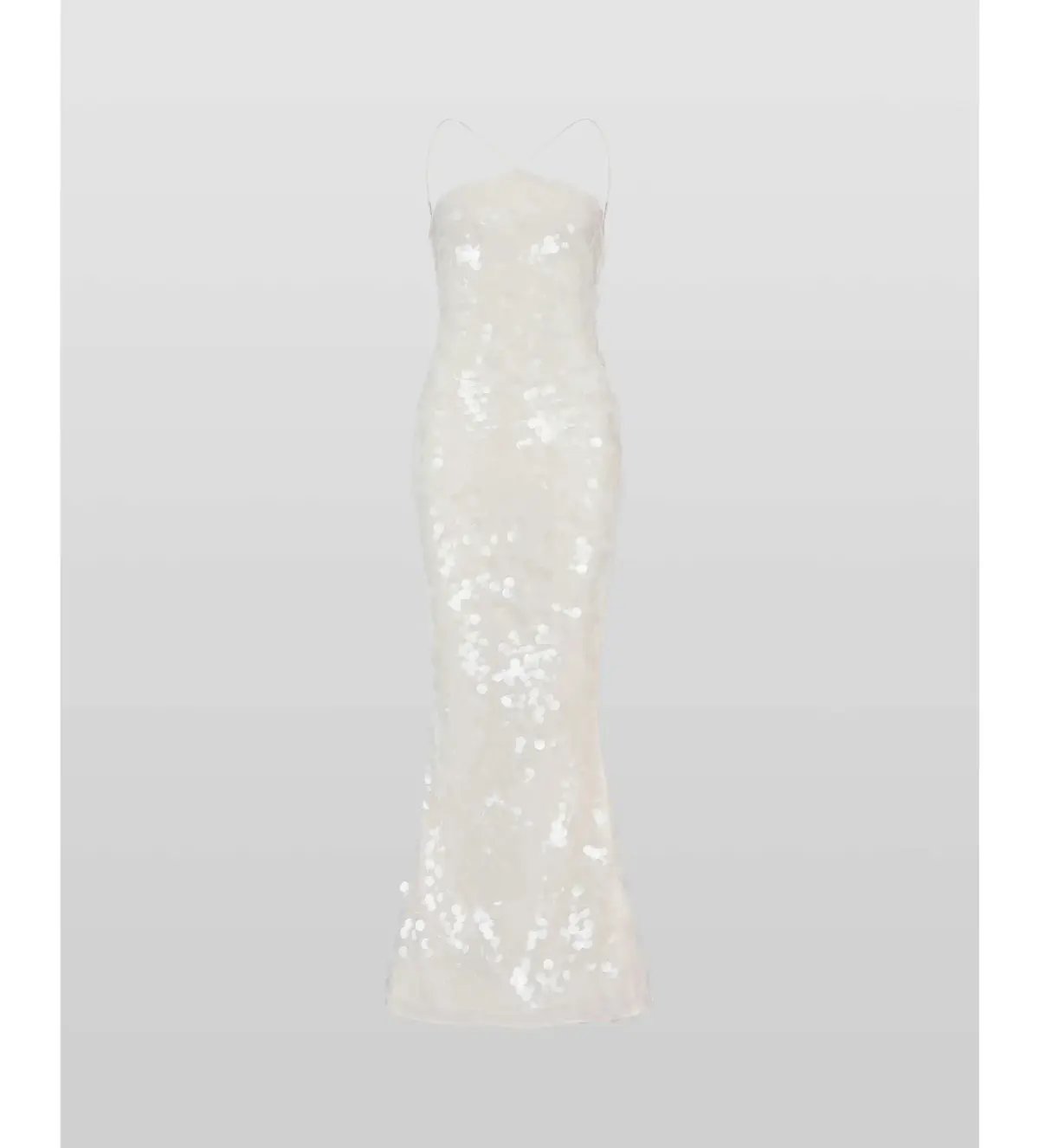 Rat & Boa Emmanuella Halter Maxi Dress in White Sequin Size XS / AU 6 photo 6