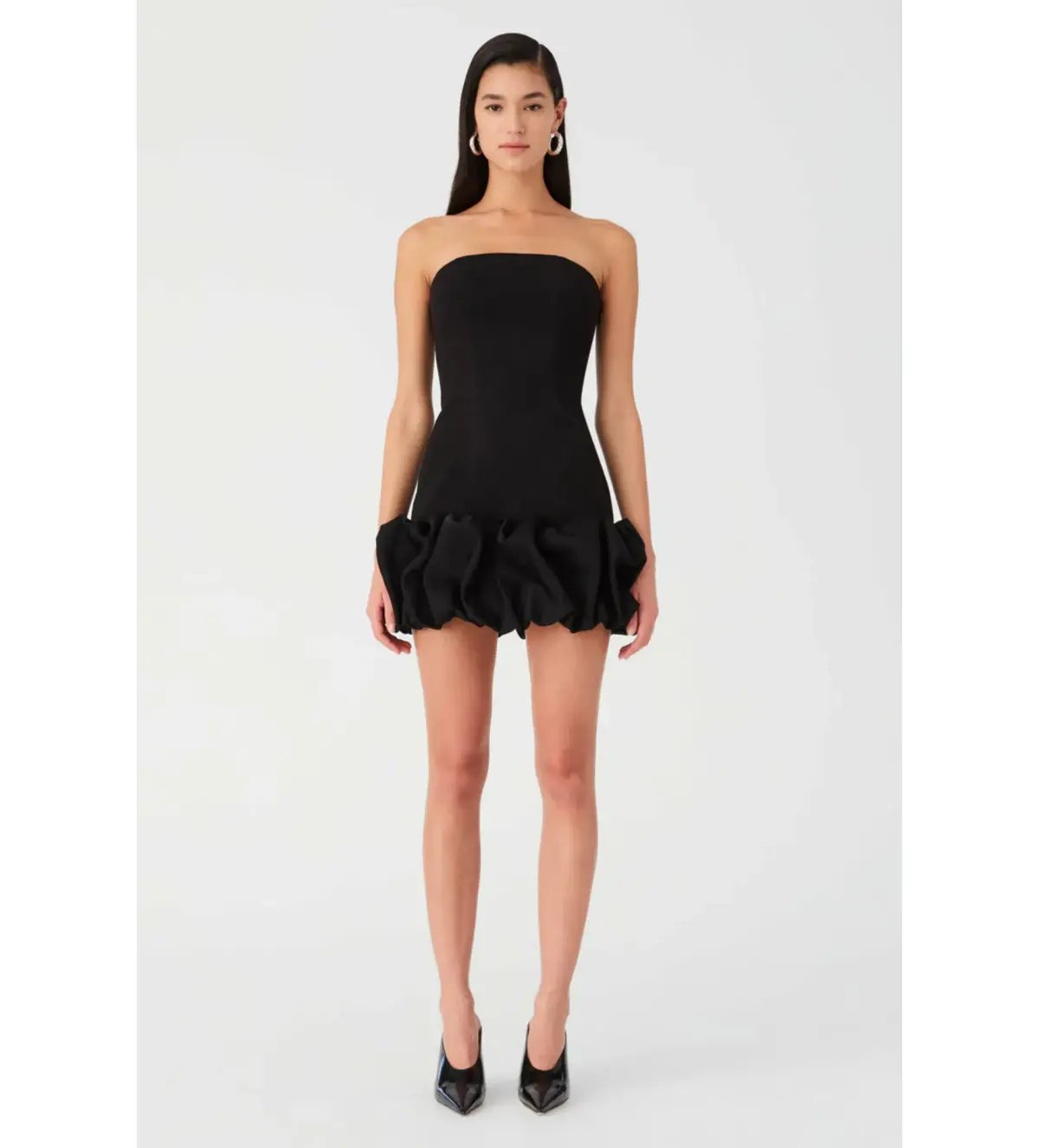 Misha Saphira Crepe Knit Dress Black Size 12/L photo 2