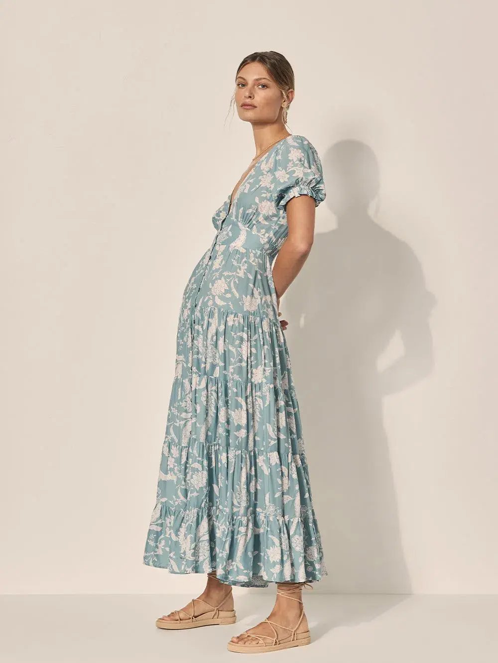 Kivari Mavi Maxi Dress Floral Size 8 photo 2
