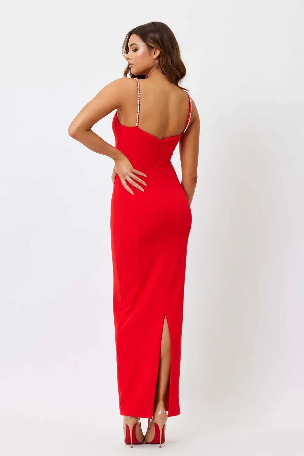 Bianca & Bridgett Lily Square Neck Dress Red Size 10 photo 4