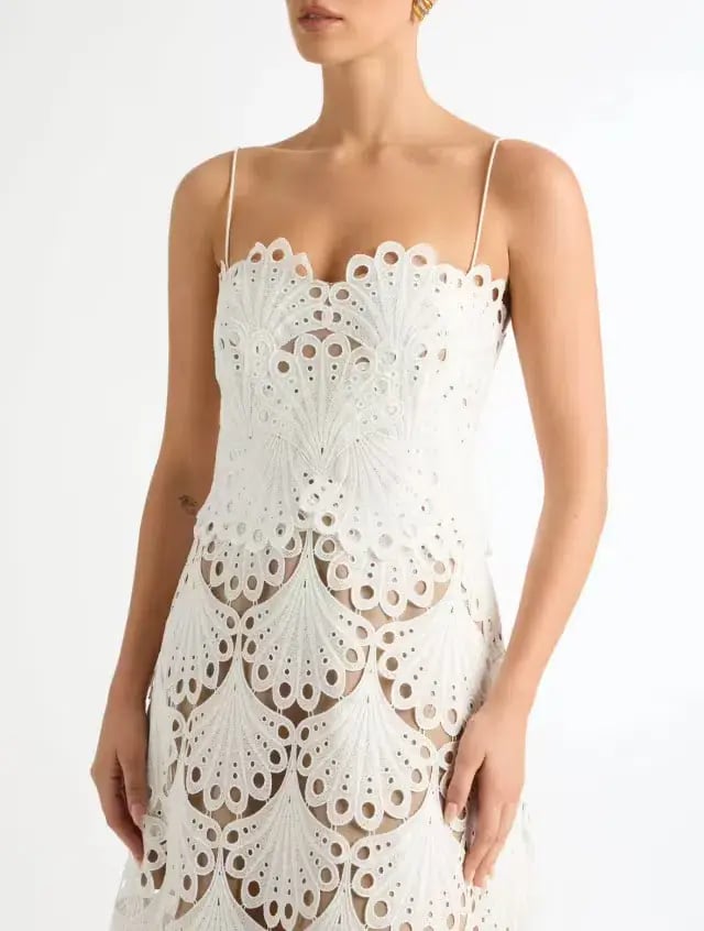 Sheike Ella Lace Maxi Dress White Size 8 / S photo 3