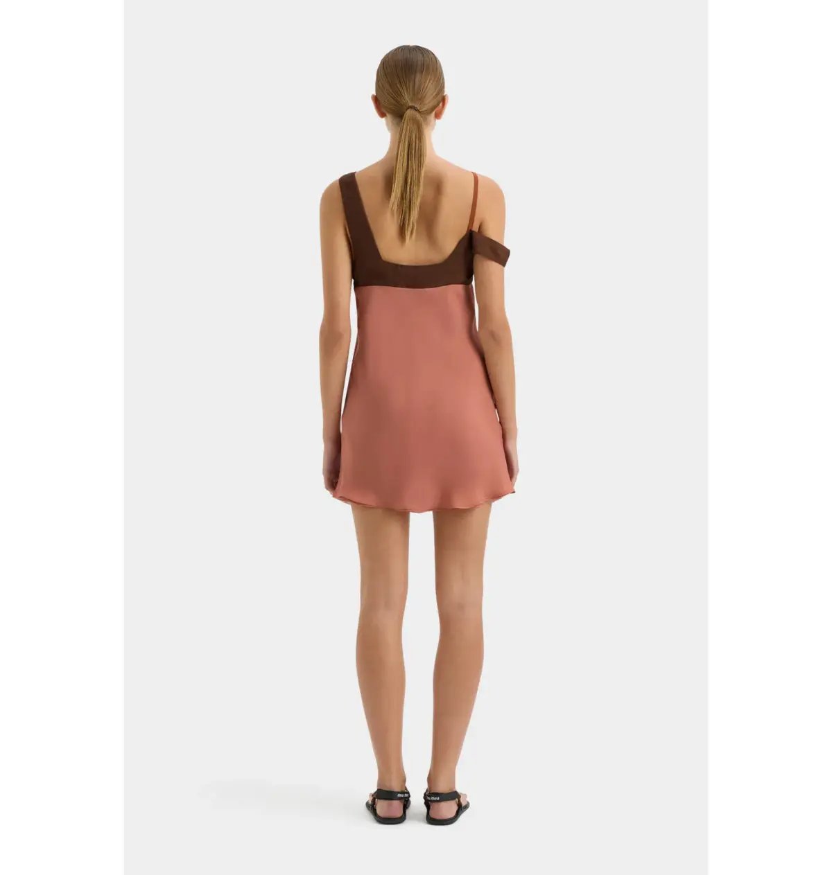 Sir The Label Halcyon Mini Dress in Almond Splice Size AU 8 photo 2