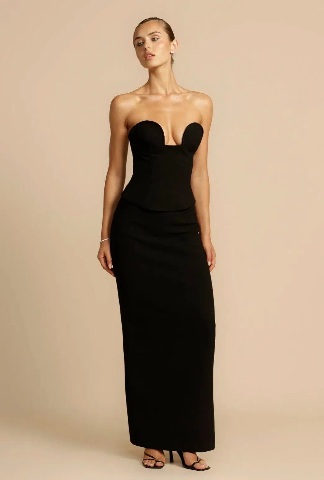 Arcina Ori Frida Bustier and Sloan Skirt Set Black photo 6