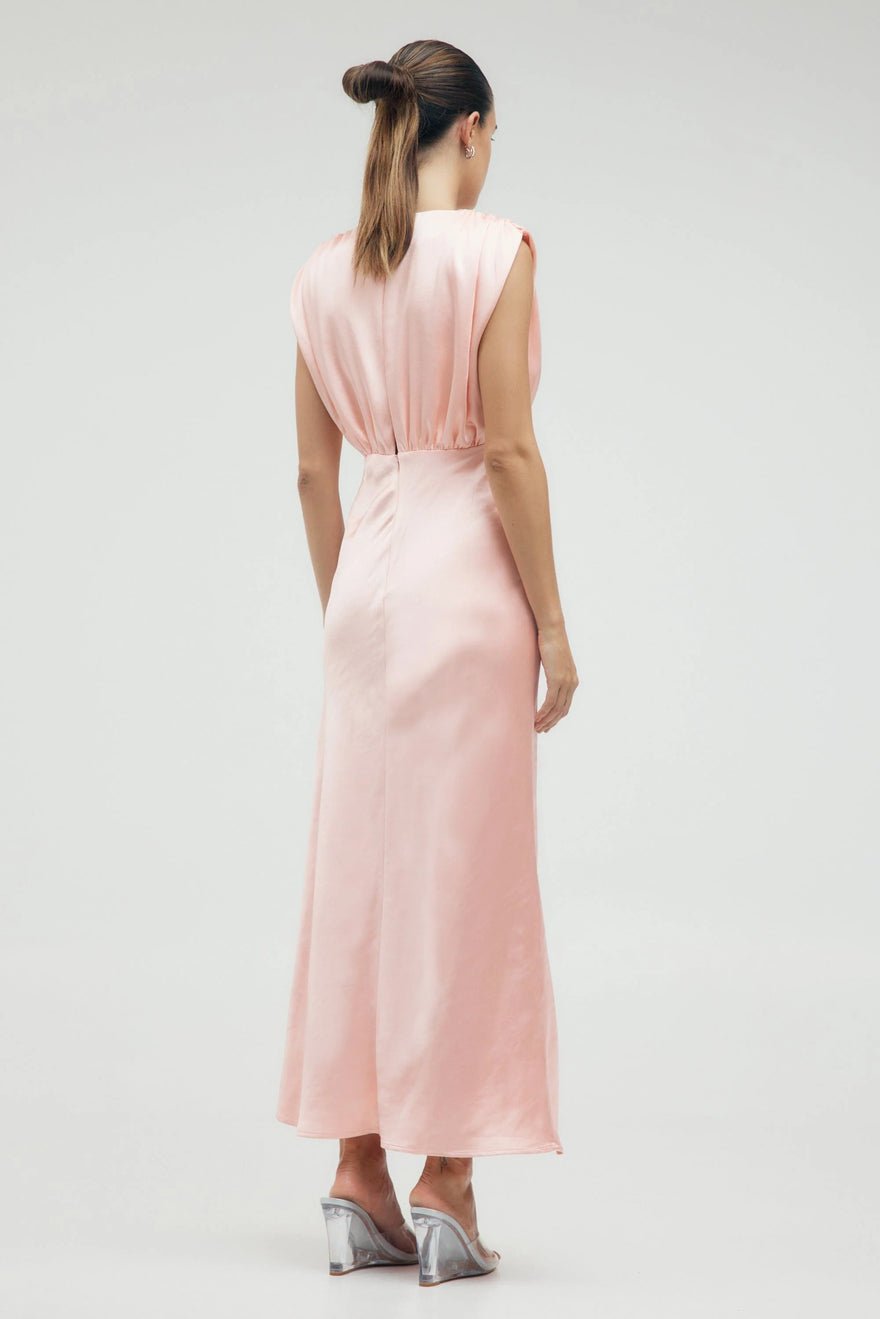 Third Form Satin Cross Over Gather Dress - Fairy Floss photo 4