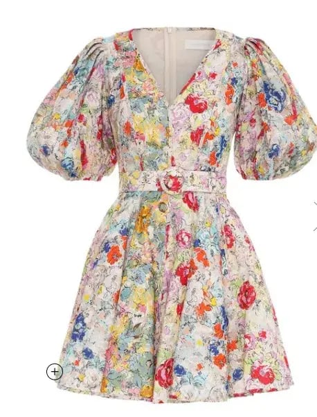 Zimmermann The Clover Panelled Mini Dress in Spliced Multi Floral Size 2 / Au 12 photo 3