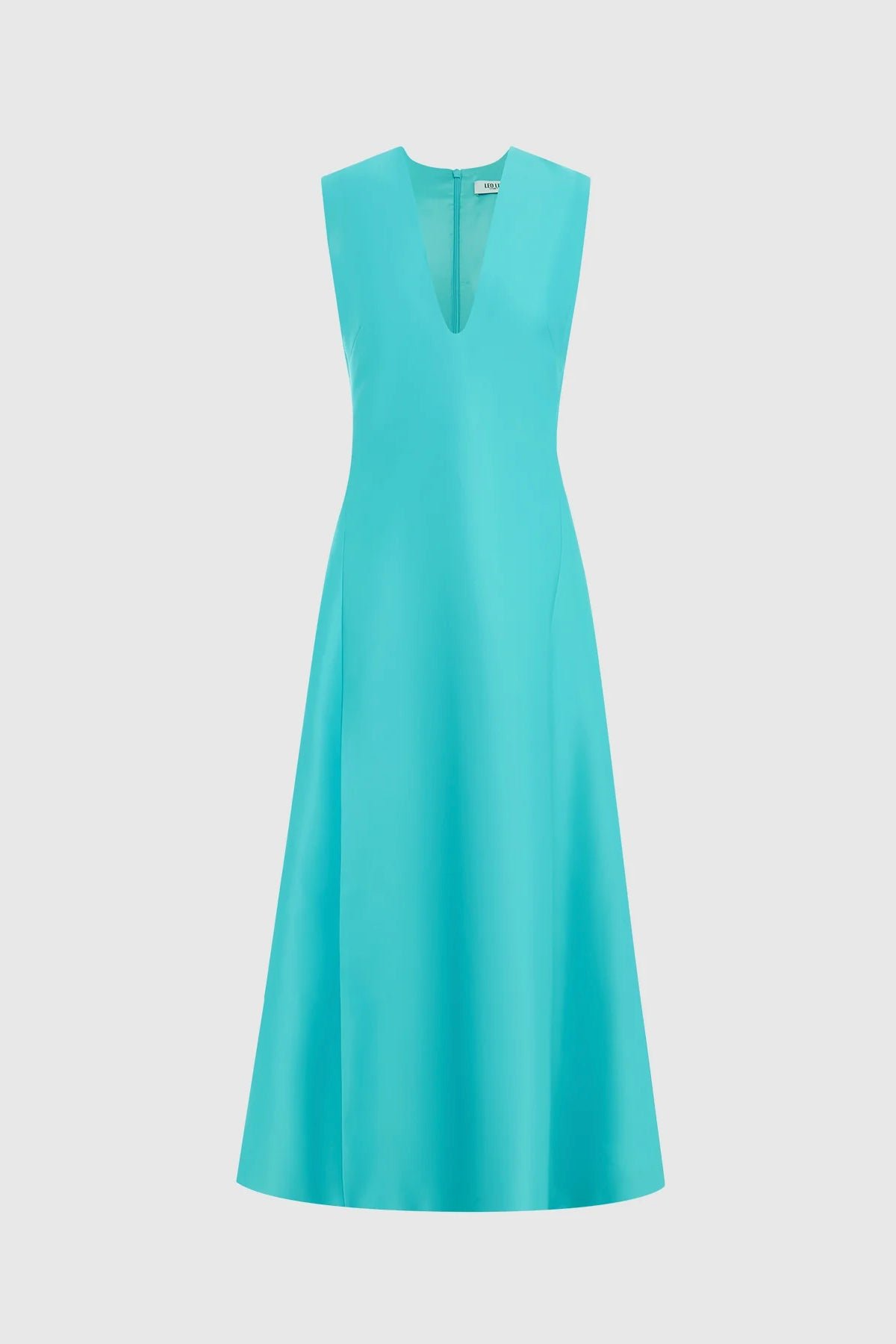 LEO LIN NICOLA V NECK MIDI DRESS - TURQUOISE photo 7