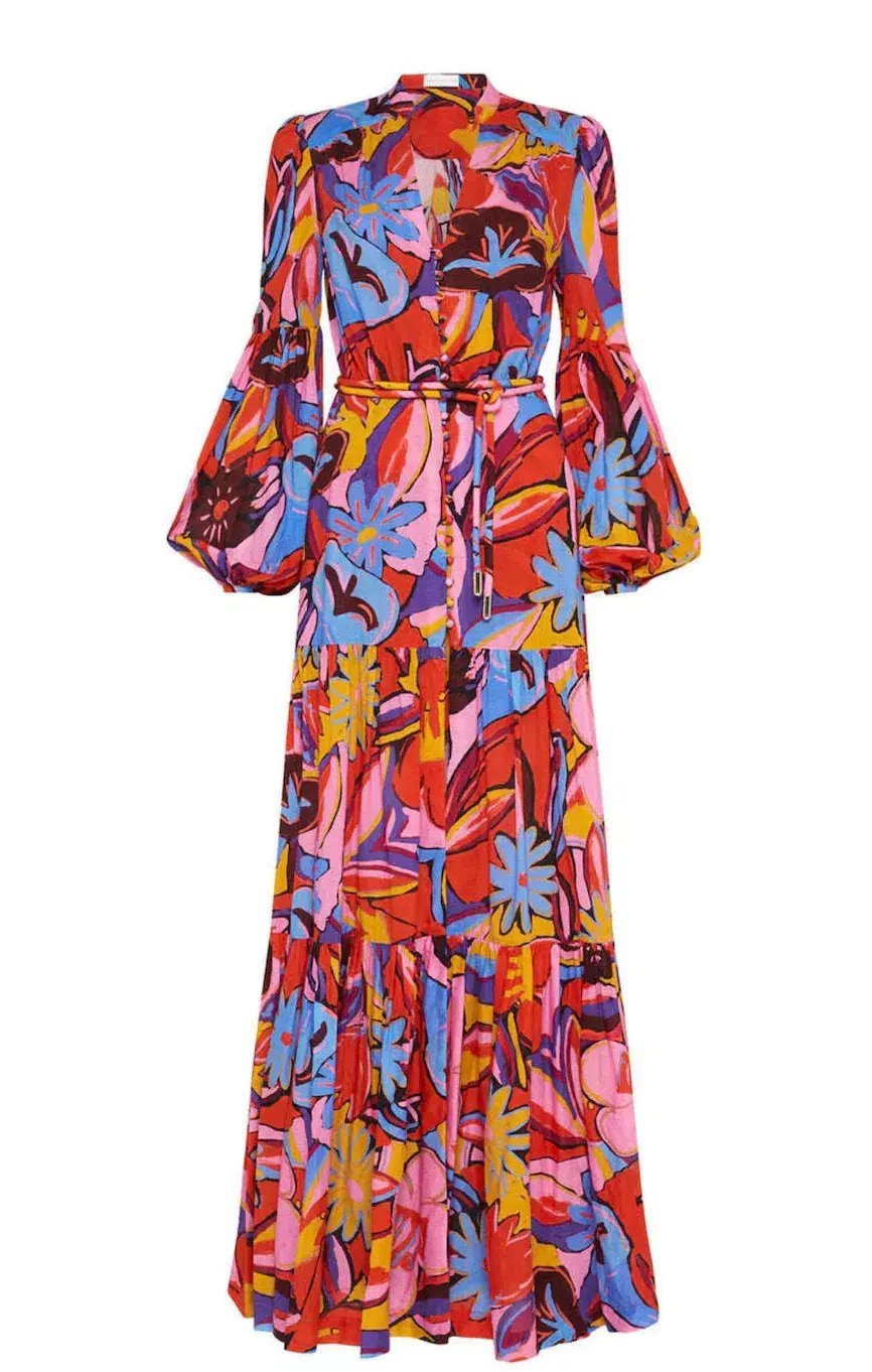 Rebecca Vallance Positano Kaftan Print Size 8 photo 4