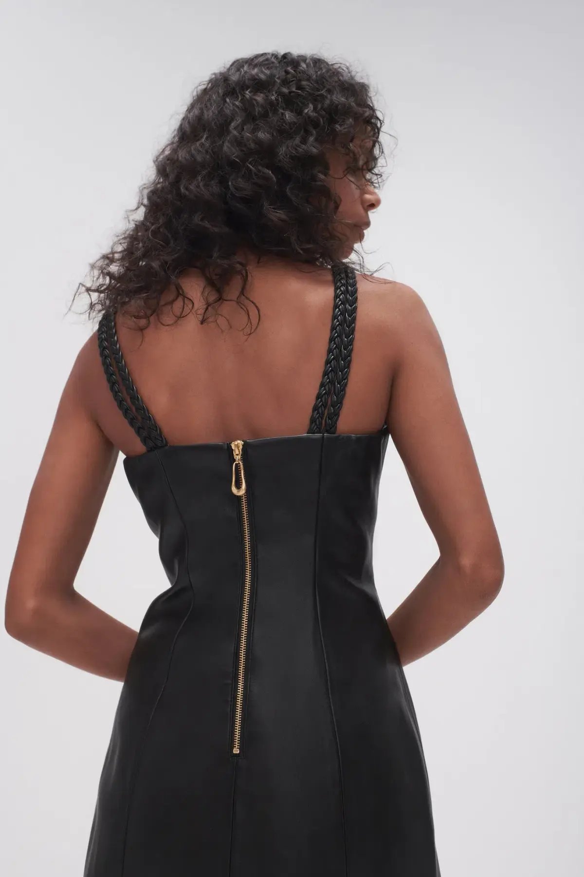 Aje Osa Braided Mini Dress Black Size 8 photo 3