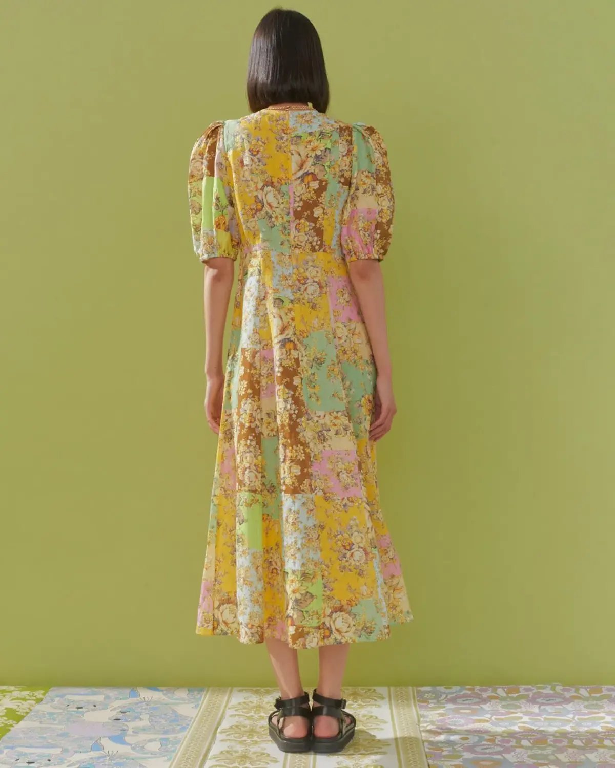 Alémais Matilde Midi Dress Floral Size 12 photo 3