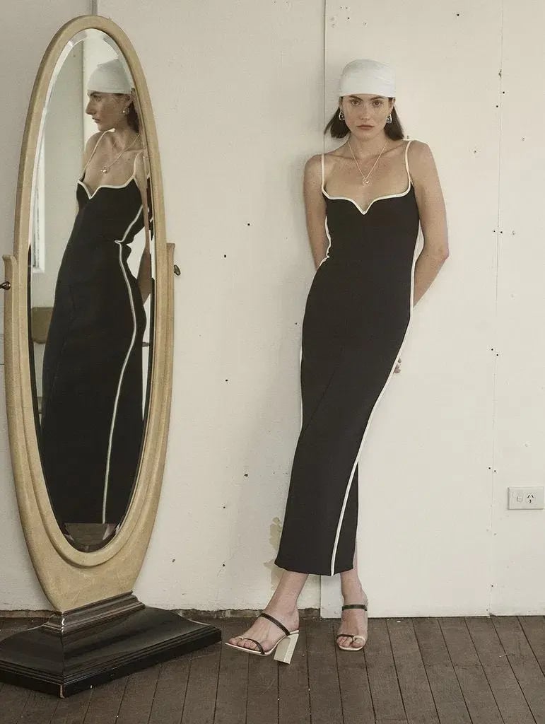 Paris Georgia Heart Maxi Dress Black Size 8 photo 3