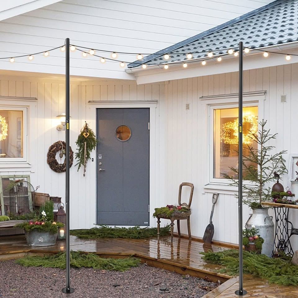 HIRE 20-70m festoon lights + poles photo 4