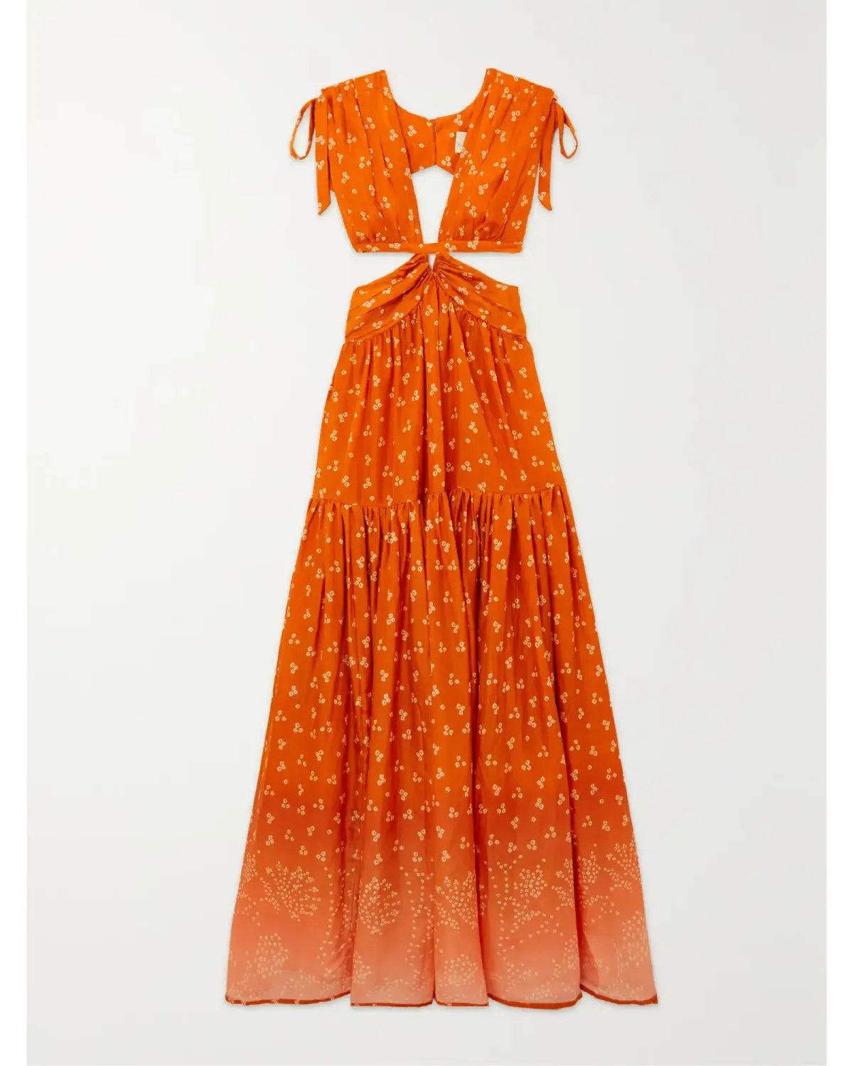 Hannah Artwear Amelie Printed Maxi Dress Orange Size AU 10 photo 4