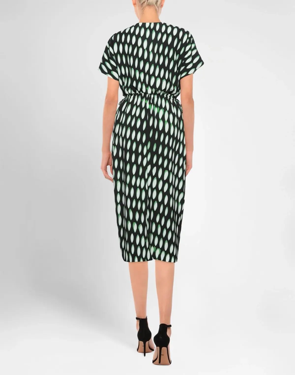Dries Van Noten Dorias V Neck Midi Dress Print Size 10 photo 2