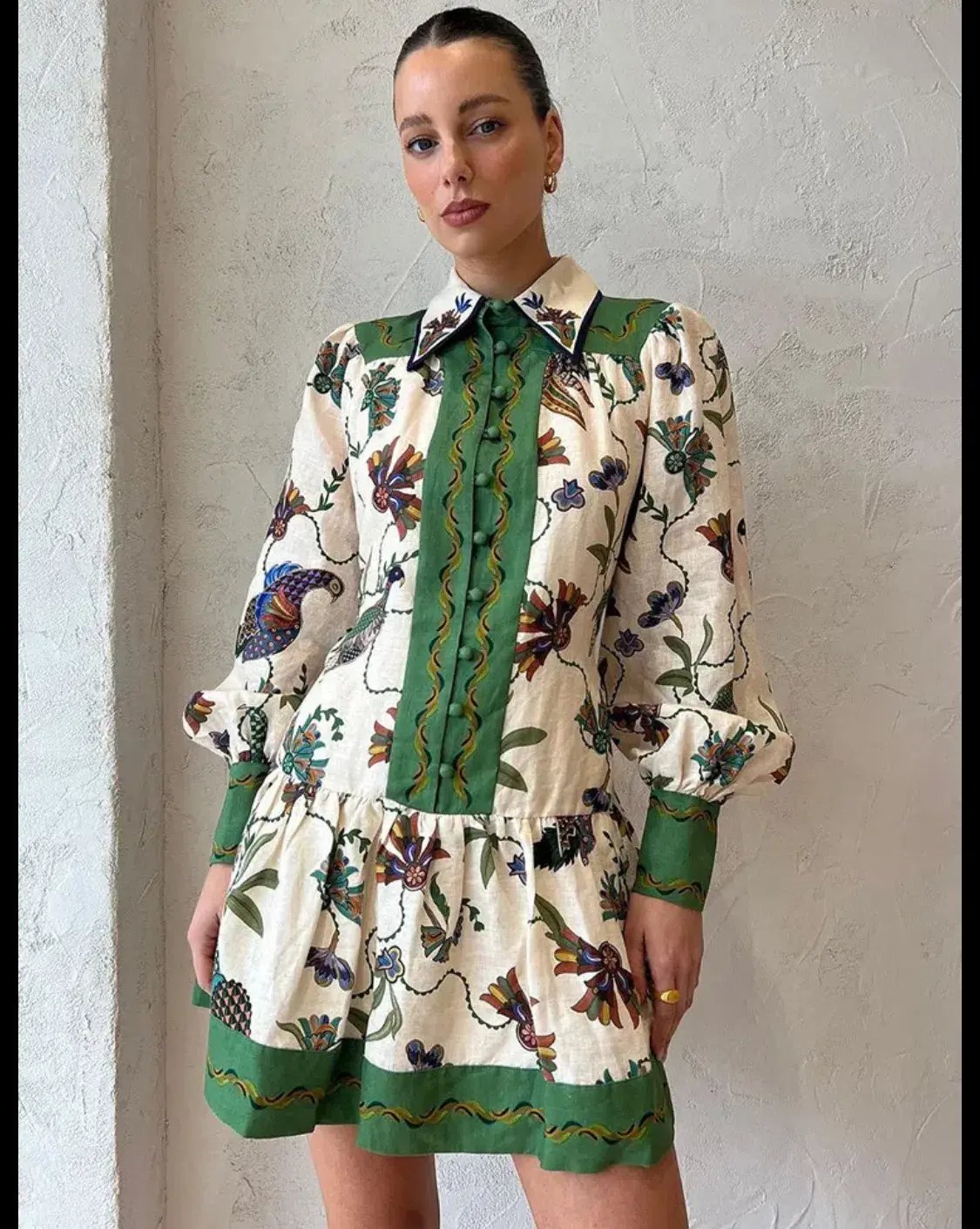 Alemais Birdie Linen Mini Dress Size AU 14 photo 4