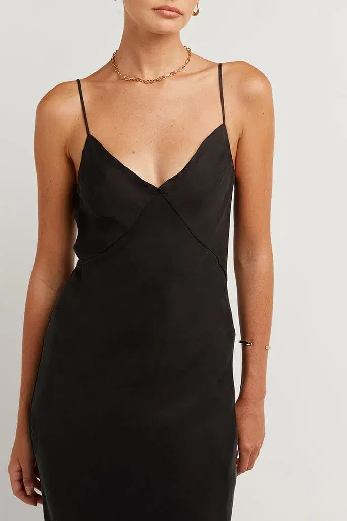 Dissh Pelly Slip Midi Dress Black Size XL photo 3