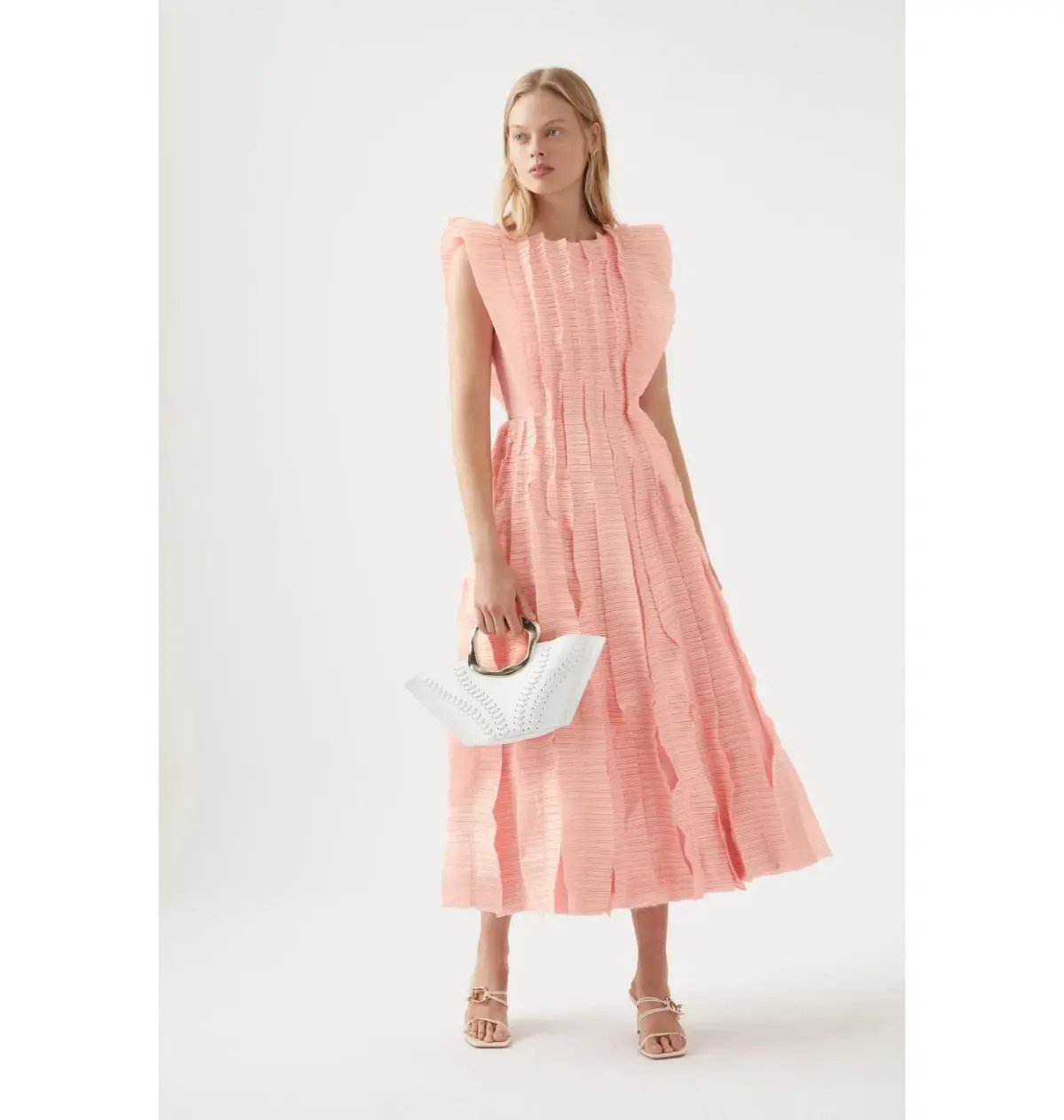 Aje Hybrid Midi Dress Rose Pink Size 16 photo 2