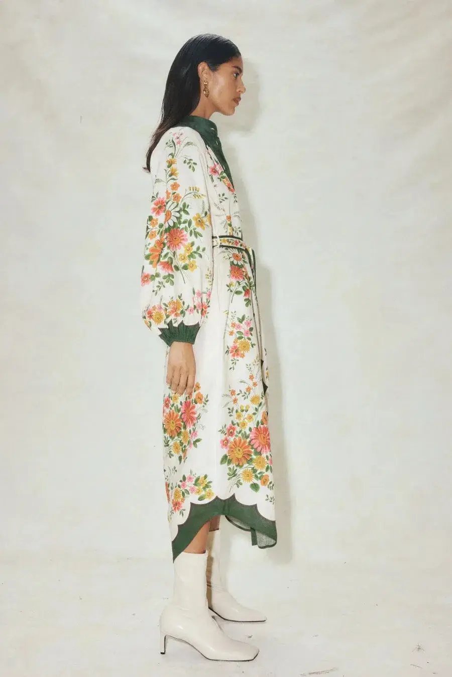 Alemais Elisabetta Shirtdress Multi Print Size 12 photo 2