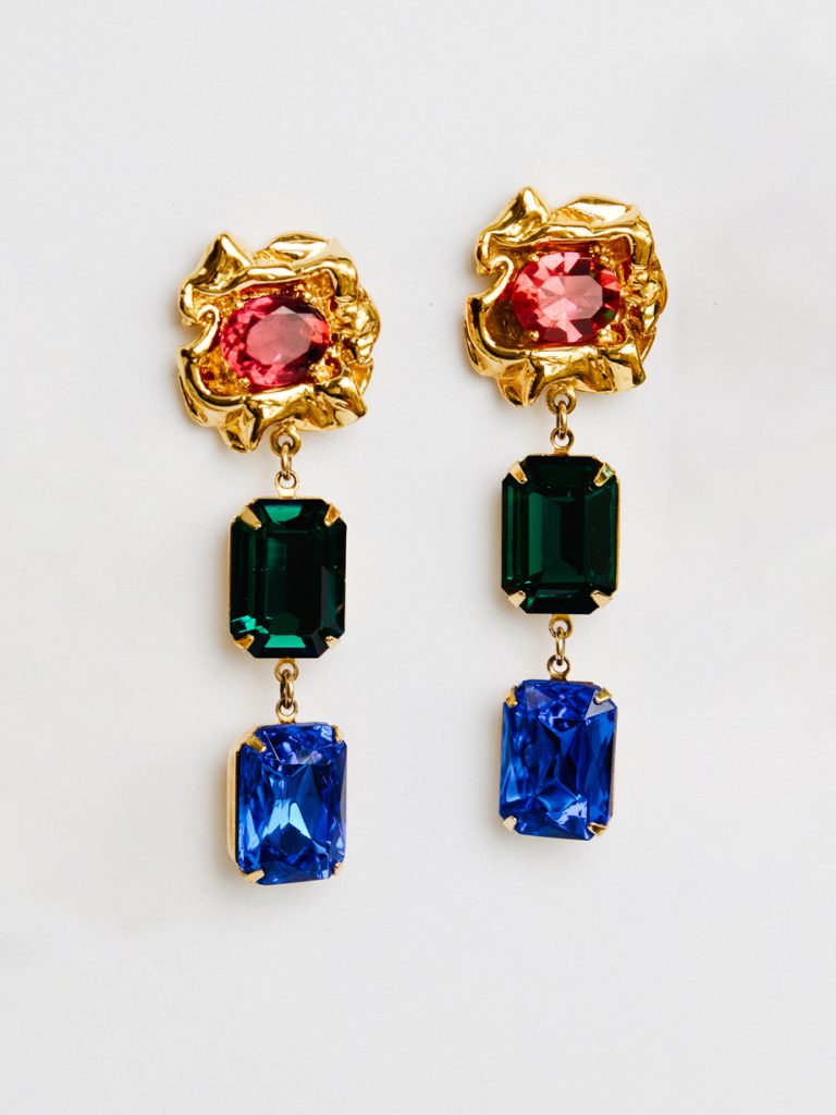 Sterling King Ada Multi-coloured Crystal Earrings photo 2