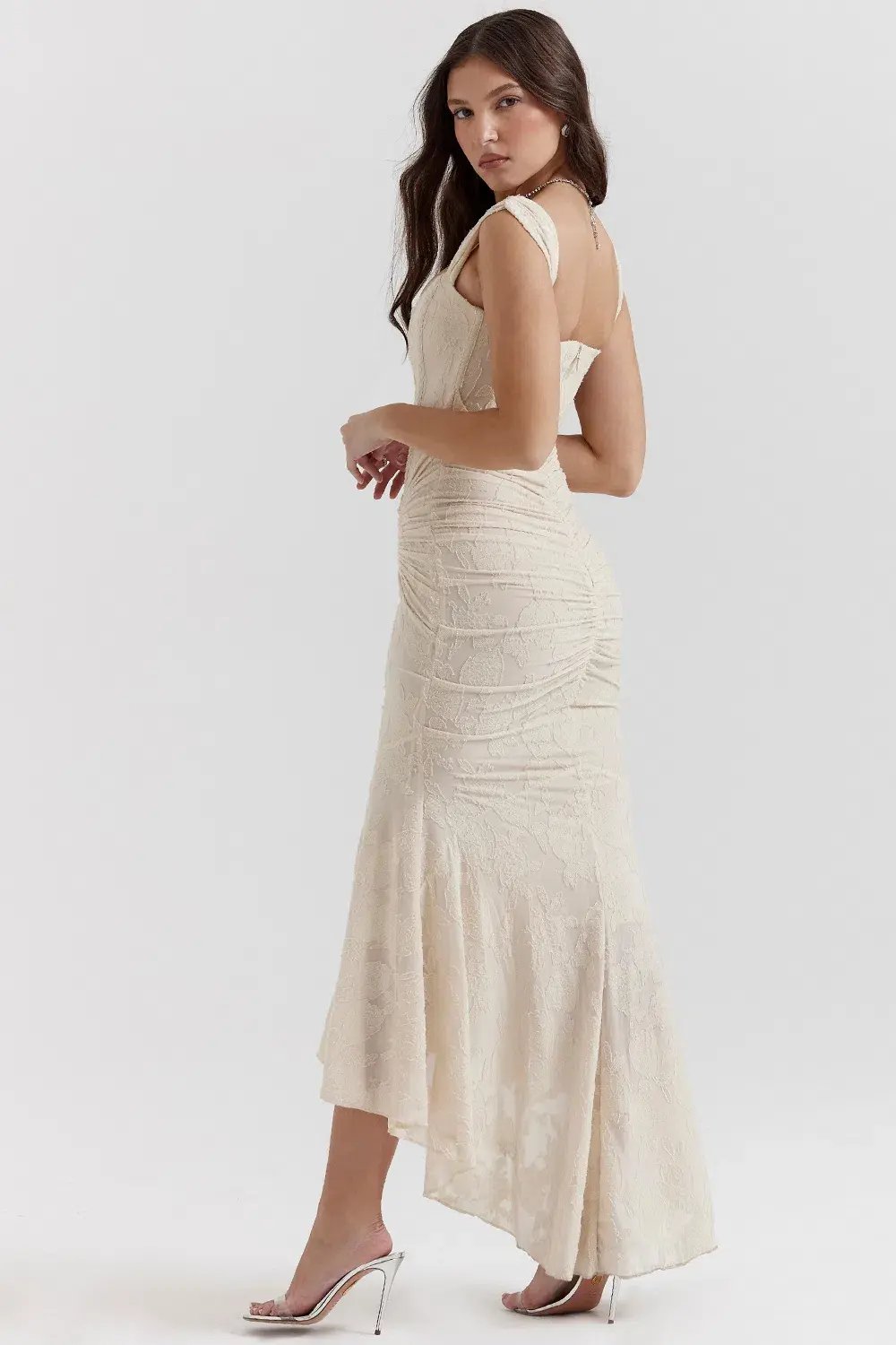 House of CB Cesca Floral Maxi Dress Vintage Cream Size XS / AU 6 photo 2