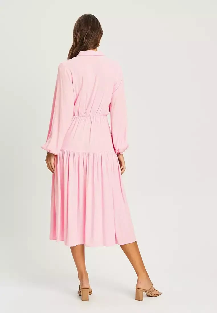 Tussah Leana Midi Dress Pink Size 6 photo 2