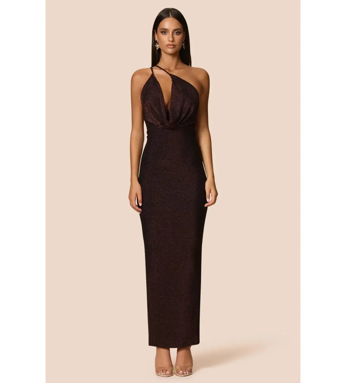 Love Nookie Bianca 2Way Halter Gown Cocoa Size AU 8 photo 2