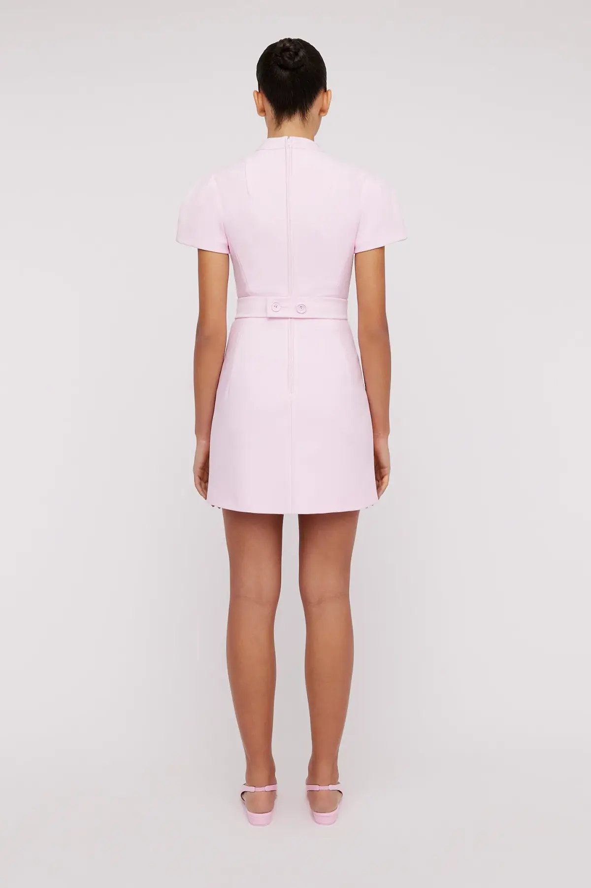 Scanlan Theodore Italian Milano Button Dress in Pink Size XS / AU 6 photo 3