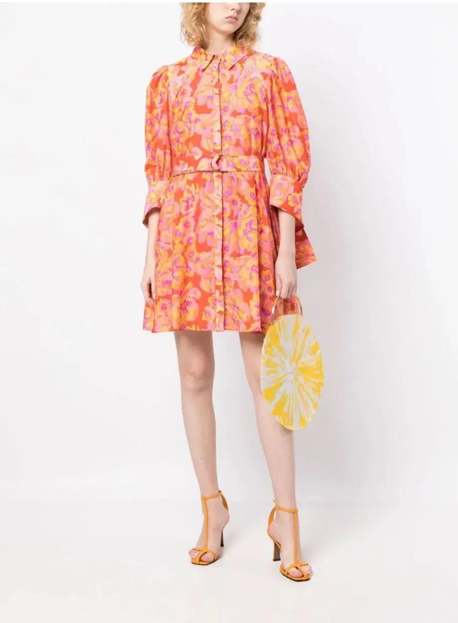 Acler Merrylands Mini Shirt Dress Summer Bloom Size 10 photo 2